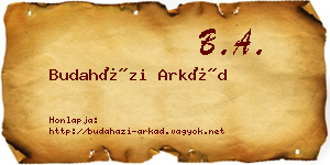 Budaházi Arkád névjegykártya